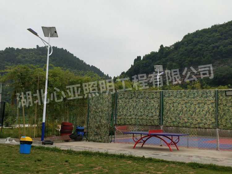太陽(yáng)能路燈安裝后效果