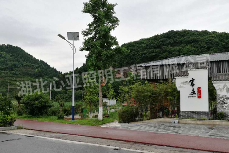 太陽(yáng)能路燈安裝后效果