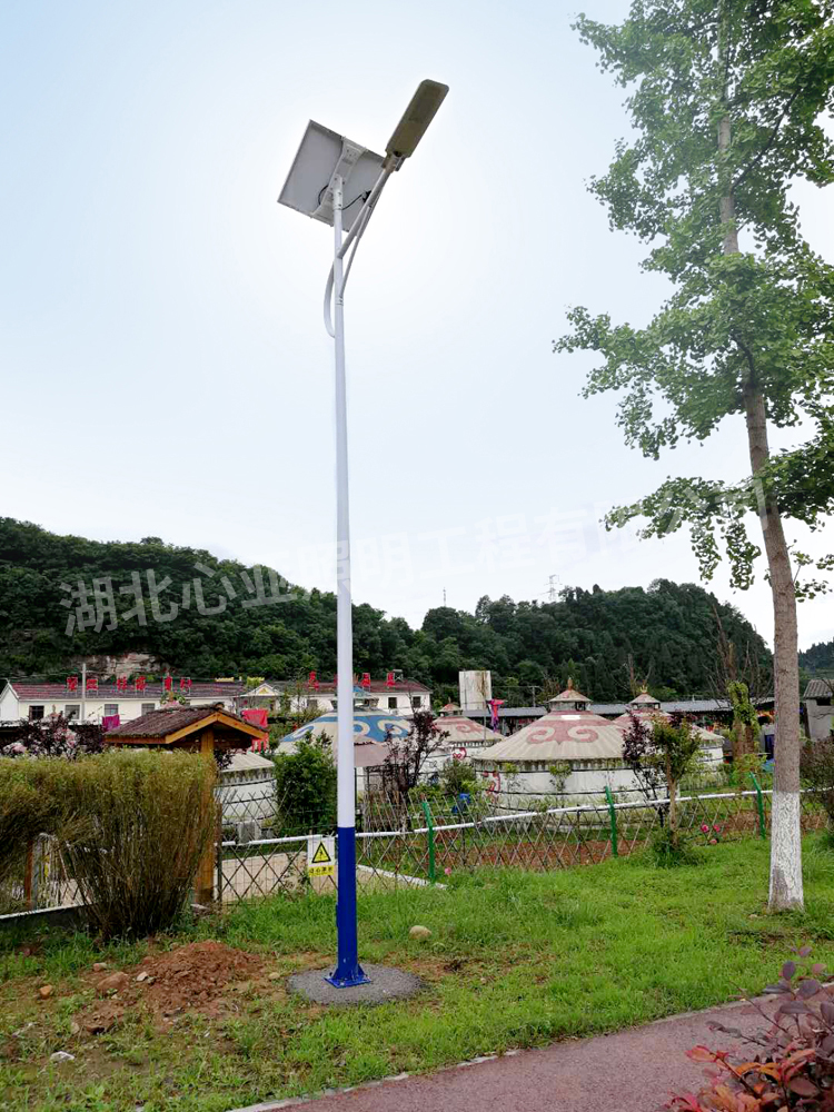 太陽(yáng)能路燈照安裝后效果
