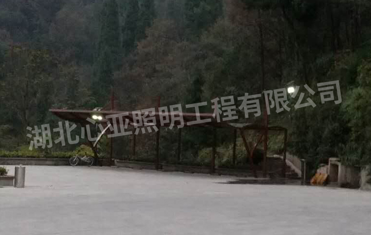 太陽(yáng)能庭院燈安裝完成效果2